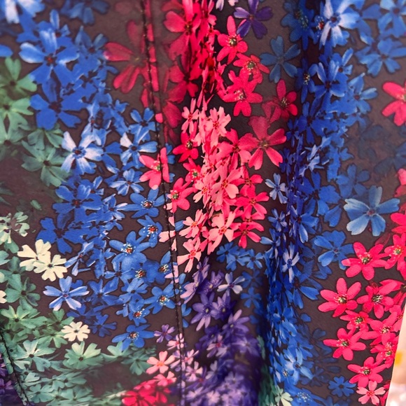 Lululemon yoga mat Floral Patterned Backpack with Blue Straps - Picture 2 of 4